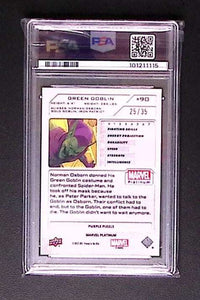 Green Goblin Purple Pixels #25/35 PSA 10 2023 Platinum 450 Graded Comic Cards UK | PSA 10 & CGC Marvel Cards For Sale Redsters Comics Redsters Comics