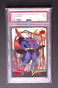 Upper Deck DC Preview Red Superman #P-1 11gg PSA 7 160 Graded Comic Cards UK | PSA 10 & CGC Marvel Cards For Sale Redsters Comics Redsters Comics