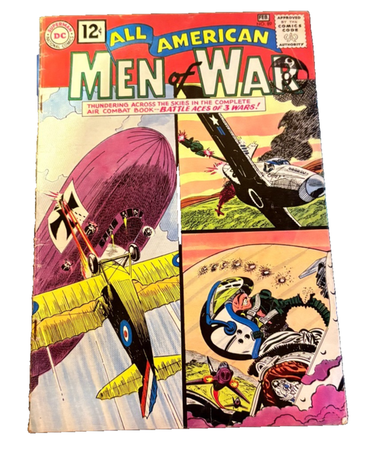All-American Men of War #89 Roy Lichtenstein Plagiarism DC Comics 1962 VG- 189 Vintage Comics UK | Key Marvel & DC Issues from Silver & Bronze Age Redsters Comics Redsters Comics