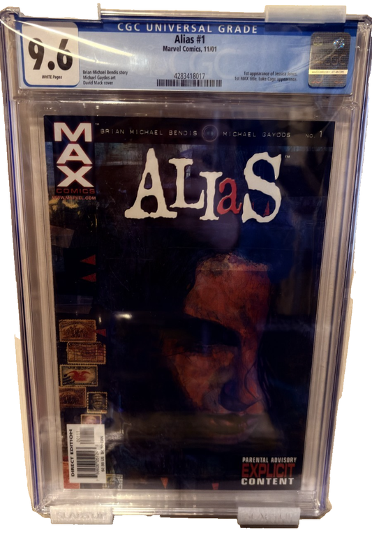 Alias #1 CGC 9.6 Marvel MAX – 1st Appearance of Jessica Jones Key Issue 110 CGC Graded Comics for Sale in the UK Redsters Comics Redsters Comics