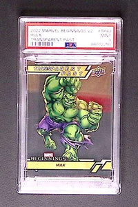 Upper Deck Marvel Beginnings Hulk Transparent Past PSA 9 90 Graded Comic Cards UK | PSA 10 & CGC Marvel Cards For Sale Marvel Redsters Comics