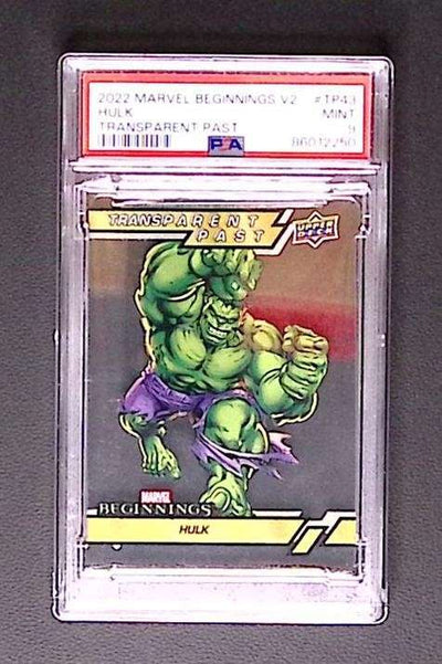 Upper Deck Marvel Beginnings Hulk Transparent Past PSA 9