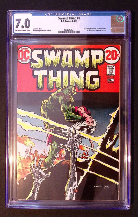 Swamp Thing #3 CGC 7.0 | 1st Abigail Arcane (1973) 75 CGC Graded Comics for Sale in the UK Redsters Comics Redsters Comics
