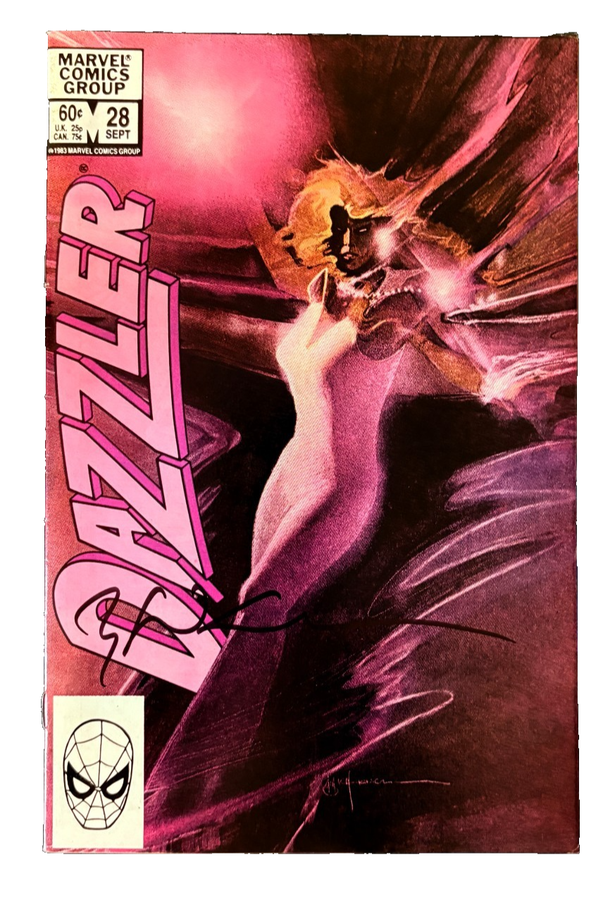Dazzler #28 Signed Bill Sienkiewicz 1983 Marvel Pink Cover 39 UK Comic Exclusives & Rare Variants – Foils & Incentives | Redsters Comics Redsters Comics Redsters Comics