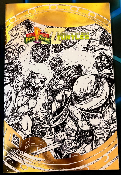 Mighty Morphin Power Rangers/Teenage Mutant Ninja Turtles III #1 Foil Ashcan 24 UK Comic Exclusives & Rare Variants – Foils & Incentives | Redsters Comics Redsters Comics Redsters Comics