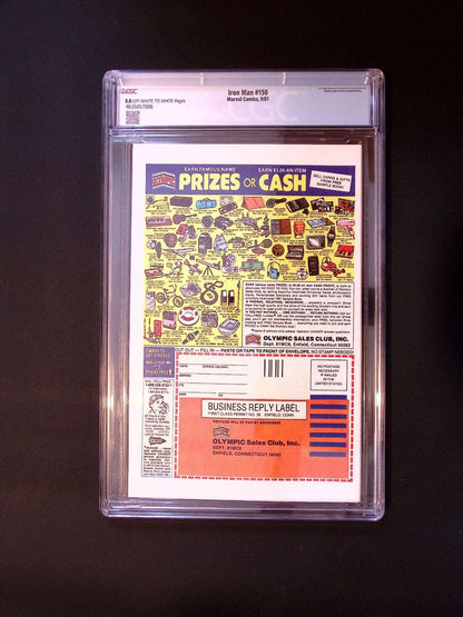 INVINCIBLE IRON MAN #150 CGC 8.0 Ow/wp Classic Doom Vs Iron-Man 149 CGC Graded Comics for Sale in the UK Redsters Comics Redsters Comics