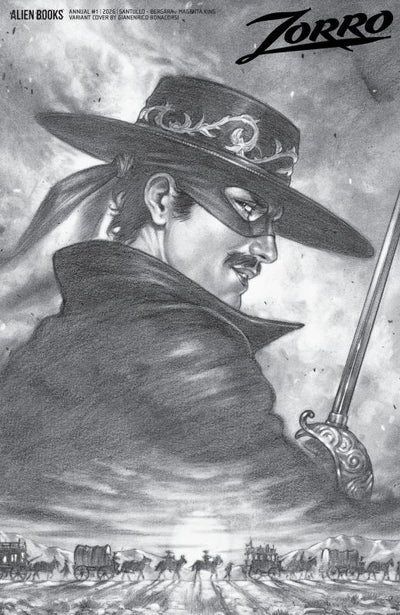 ZORRO ANNUAL #1 CVR D GIANENRICO BONACORSI B&W VAR