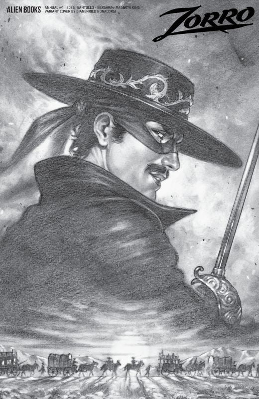 ZORRO ANNUAL #1 CVR D GIANENRICO BONACORSI B&W VAR