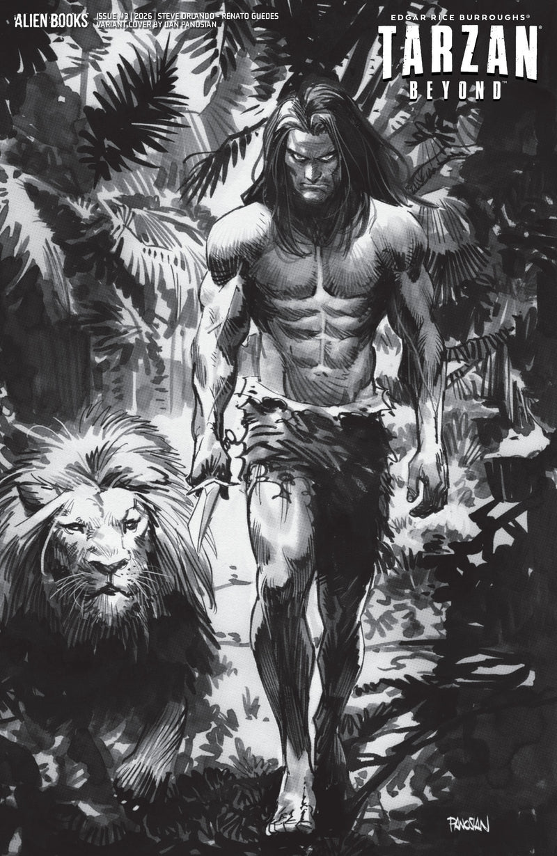 Tarzan Beyond #3 Cover D Dan Panosian B&W Variant