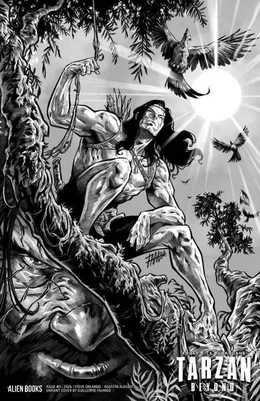 TARZAN BEYOND #5 CVR D GUILLERMO FAJARDO B&W VAR