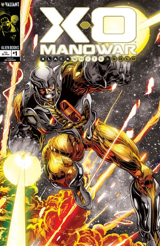 X-O MANOWAR BLACK, WHITE & GOLD #1 CVR B JOE QUESADA BLACK, WHITE & GOLD VAR