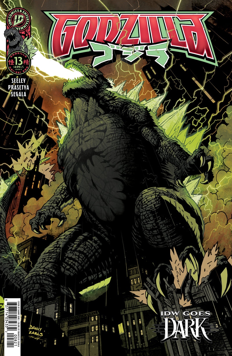 Godzilla [Kai-Sei Era] #13 Cover D Danny Earls IDW Goes Dark Variant