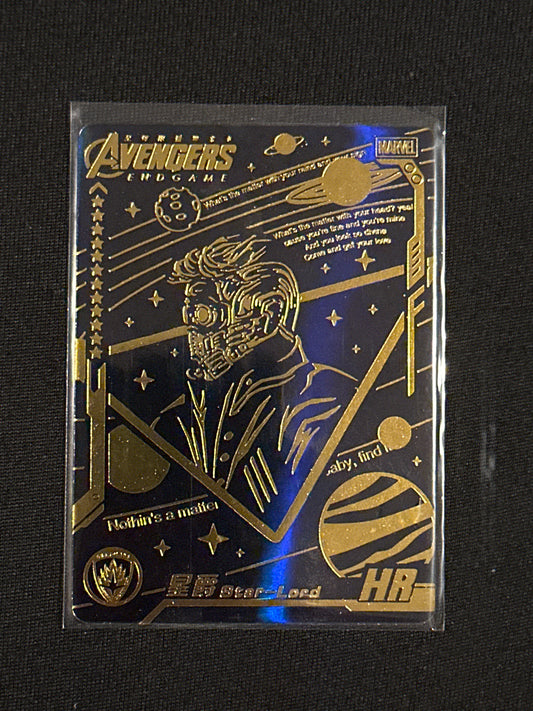 MARVEL KAYOU AVENGERS ENDGAME STARLORD GOLD FOIL CASE HIT