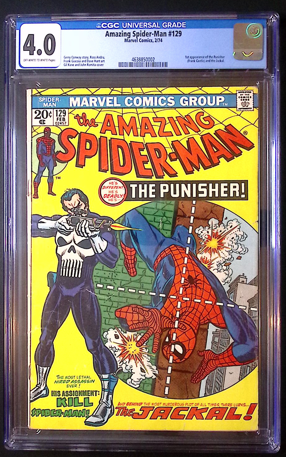 Amazing Spider-Man #129 CGC 4.0 – 1st Appearance of The Punisher