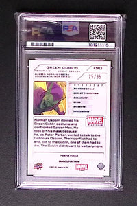 2023 Marvel Platinum Green Goblin Purple Pixels #25/35 PSA 10