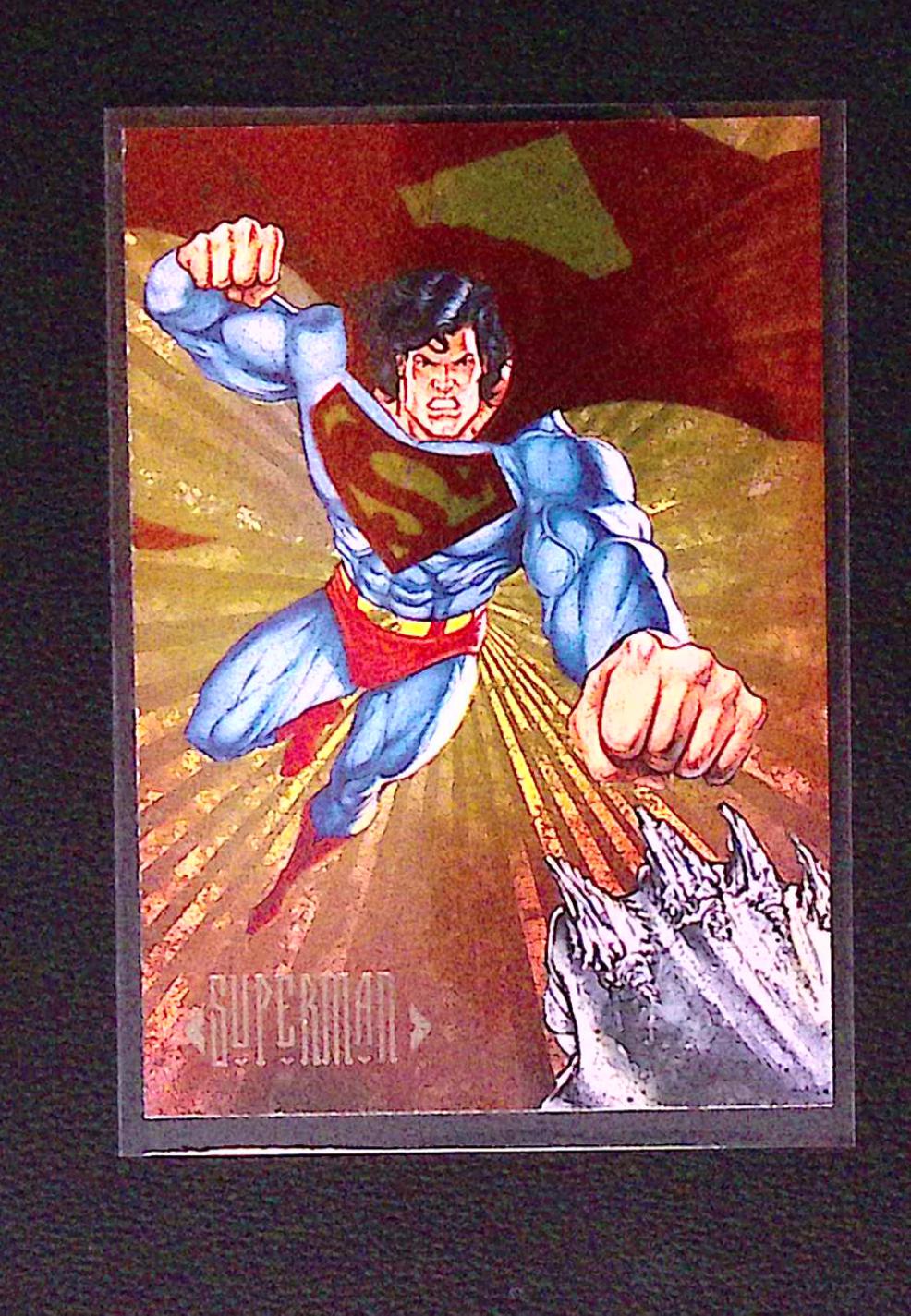 1994 SkyBox Master Series Superman vs Doomsday Spectra Double-Sided Foil Card – DC Comics – Rare Insert