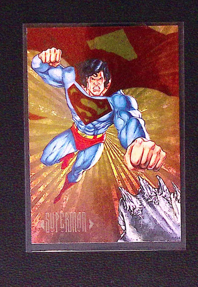 1994 SkyBox Master Series Superman vs Doomsday Spectra Double-Sided Foil Card – DC Comics – Rare Insert