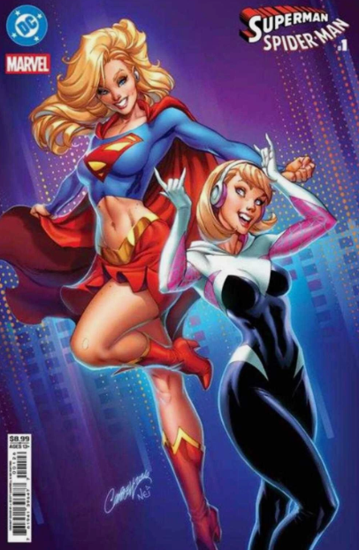DC/Marvel: Superman/Spider-Man #1 Cover N J. Scott Campbell Supergirl & Spider-Gwen Cardstock Variant