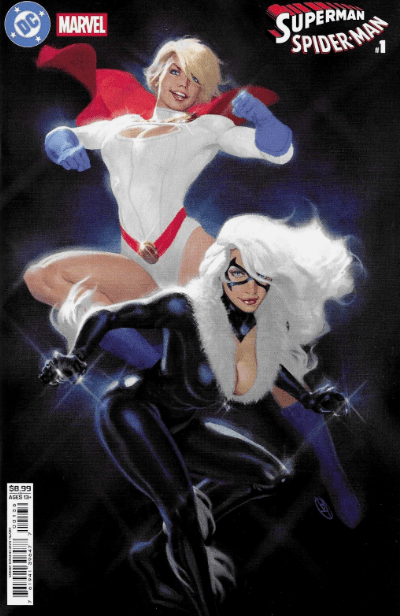 DC/Marvel: Superman/Spider-Man #1 Cover V David Talaski Power Girl & Black Cat Cardstock Variant