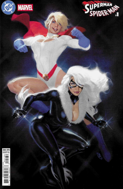 DC/Marvel: Superman/Spider-Man #1 Cover V David Talaski Power Girl & Black Cat Cardstock Variant