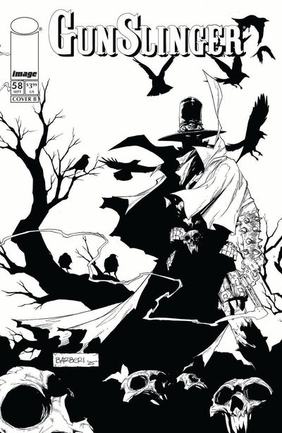Gunslinger Spawn #58 Cover B Carlo Barberi B&W Variant