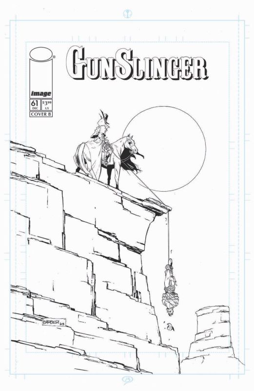 GUNSLINGER SPAWN #61 CVR B CARLO BARBERI B&W VAR