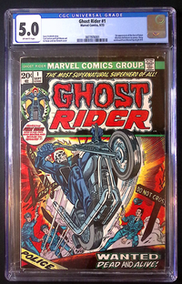 Ghost Rider #1 CGC 5.0 first appearance of Daimon Hellstrom Son of Satan Marvel Comics 1973