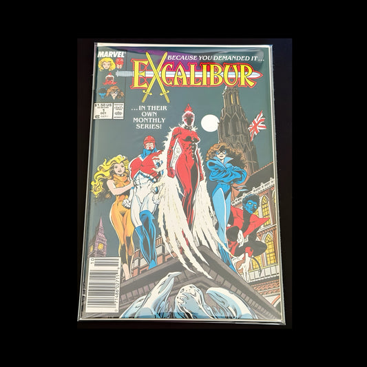 EXCALIBUR #1 NEWSTAND VF 1st appearance WIDGET