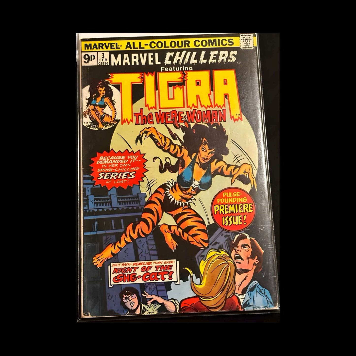 Marvel Chillers #3 *1976* Featuring TIGRA The Were-Woman "Night Of The She-Cat!