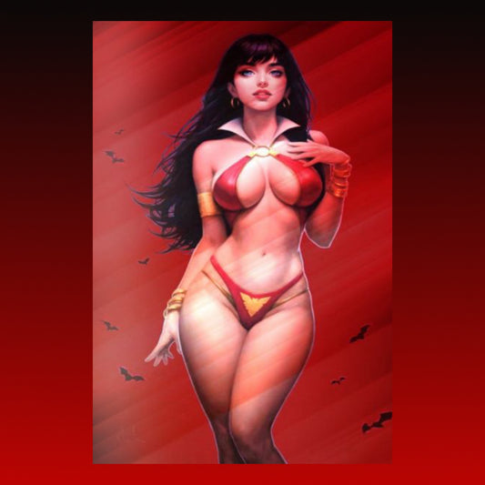 VAMPIRELLA DARK REFLECTIONS #1 WILL JACK RED METAL VIRGIN VARIANT LIMITED TO 100 COPIES cover | Redsters Comics UK