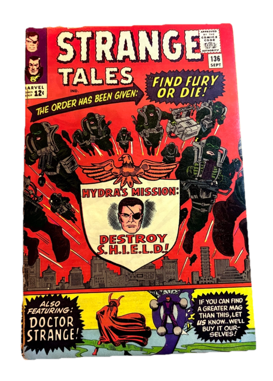 Strange Tales #136 – “Hydra’s Mission: Destroy S.H.I.E.L.D.” (1965) 16 Redsters Comics Redsters Comics