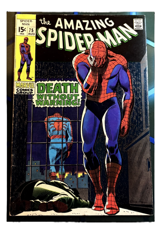 The Amazing Spider-Man #75 – “Death Without Warning!” (1969) 52 Vintage Comics UK | Key Marvel & DC Issues from Silver & Bronze Age Redsters Comics Redsters Comics