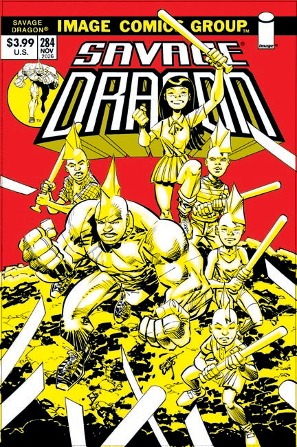 SAVAGE DRAGON #284 CVR B ERIK LARSEN 70S THROWBACK VAR (MR)