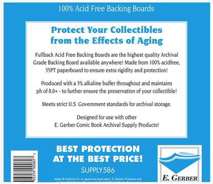 Full-Backs - Silver/Golden Comics - 35pt - fits Standard 27 Comic Supplies Redsters Comics Redsters Comics