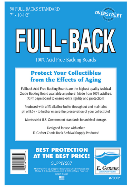 Full-Backs - Silver/Golden Comics - 35pt - fits Standard – for Comic Collectors | Redsters Comics UK