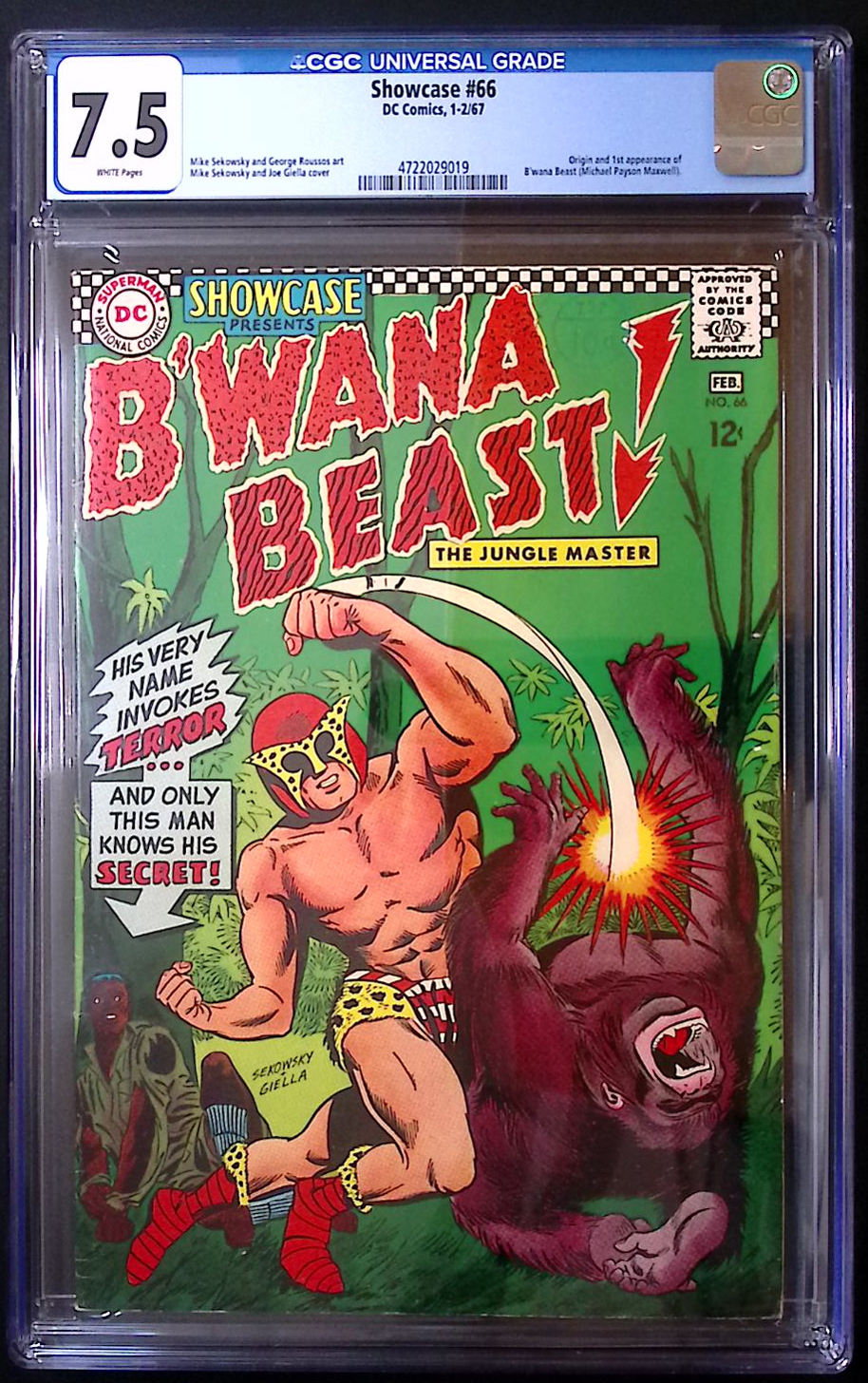 Showcase #67 CGC 7.5 – Origin & 1st Appearance of B’wana Beast