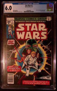 Star Wars #1 1977 Marvel Comics CGC 6.0 graded comic front cover
