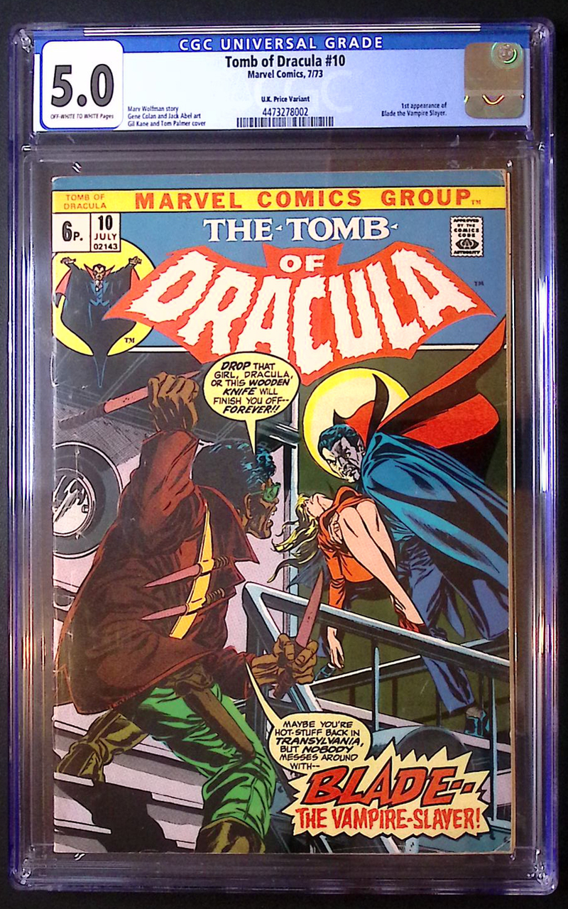 Tomb of Dracula #10 CGC 5.0 – 1st Appearance of Blade