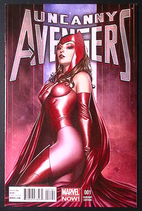 Uncanny Avengers #1 raw comic estimated VF+ Adi Granov Scarlet Witch 1:75 incentive variant Marvel Comics 2012