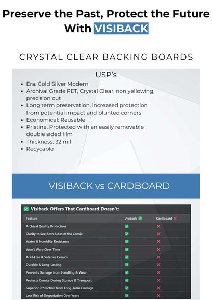 Visiback Silver (Standard) Backing Boards – 50 Pack 15 Comic Supplies Redsters Comics Redsters Comics