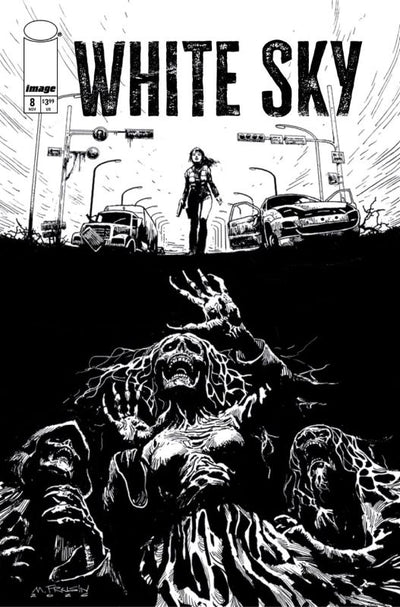 WHITE SKY #8 CVR B MARCELO FRUSIN B&W VAR