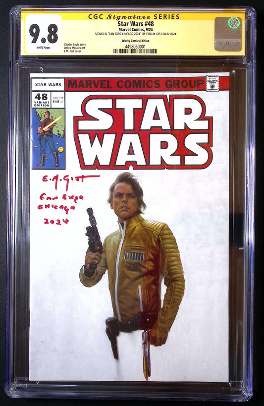 Star Wars #48 CGC SS 9.8 | EM Gist Fan Expo Chicago Exclusive | Limited 999 110 CGC Signature Series Comic CGC Graded Comics for Sale in the UK Marvel Comics Redsters Comics