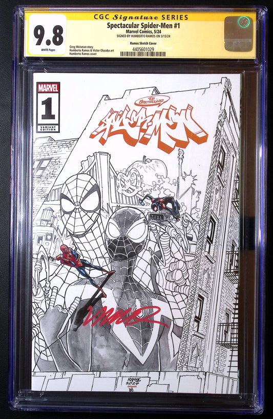 Spectacular Spider-Man #1 CGC SS 9.8 | SDCC Exclusive | Signed Humberto Ramos