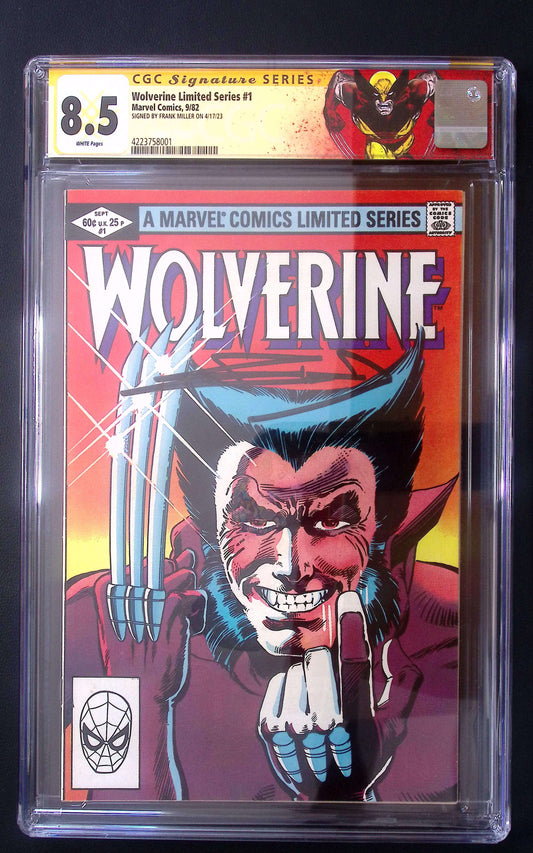 Wolverine #1 (1982) Limited Series CGC Signature Series – Frank Miller Signed 280 CGC Signature Series Comic CGC Graded Comics for Sale in the UK Marvel Comics Redsters Comics