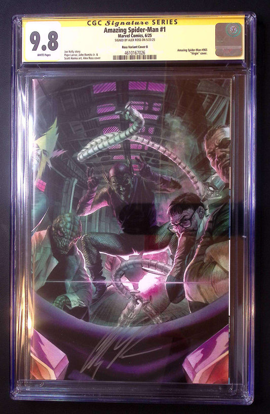 Amazing Spider-Man #1 CGC 9.8 Signature Series – Alex Ross Sinister Six (2025) 280 CGC Signature Series Comic CGC Graded Comics for Sale in the UK Marvel Redsters Comics