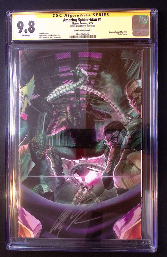 Amazing Spider-Man #1 CGC 9.8 Signature Series – Alex Ross Sinister Six (2025) 280 CGC Signature Series Comic CGC Graded Comics for Sale in the UK Marvel Redsters Comics
