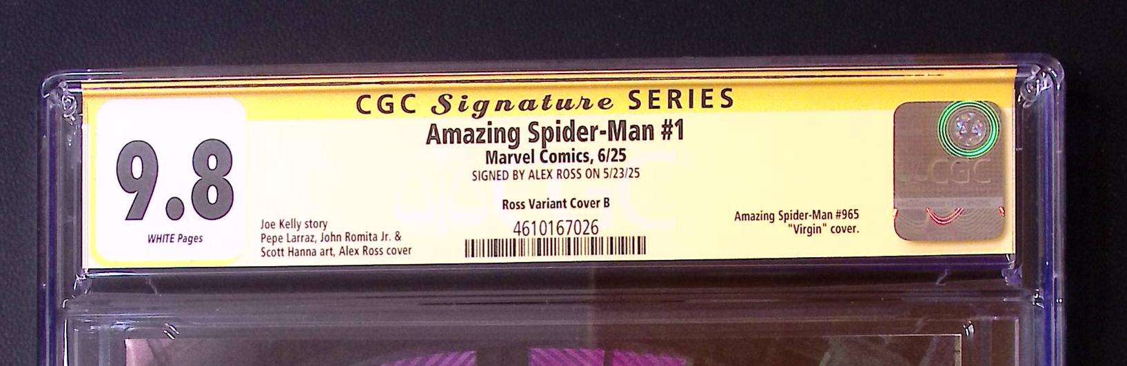 Amazing Spider-Man #1 CGC 9.8 Signature Series – Alex Ross Sinister Six (2025) 280 CGC Signature Series Comic CGC Graded Comics for Sale in the UK Marvel Redsters Comics