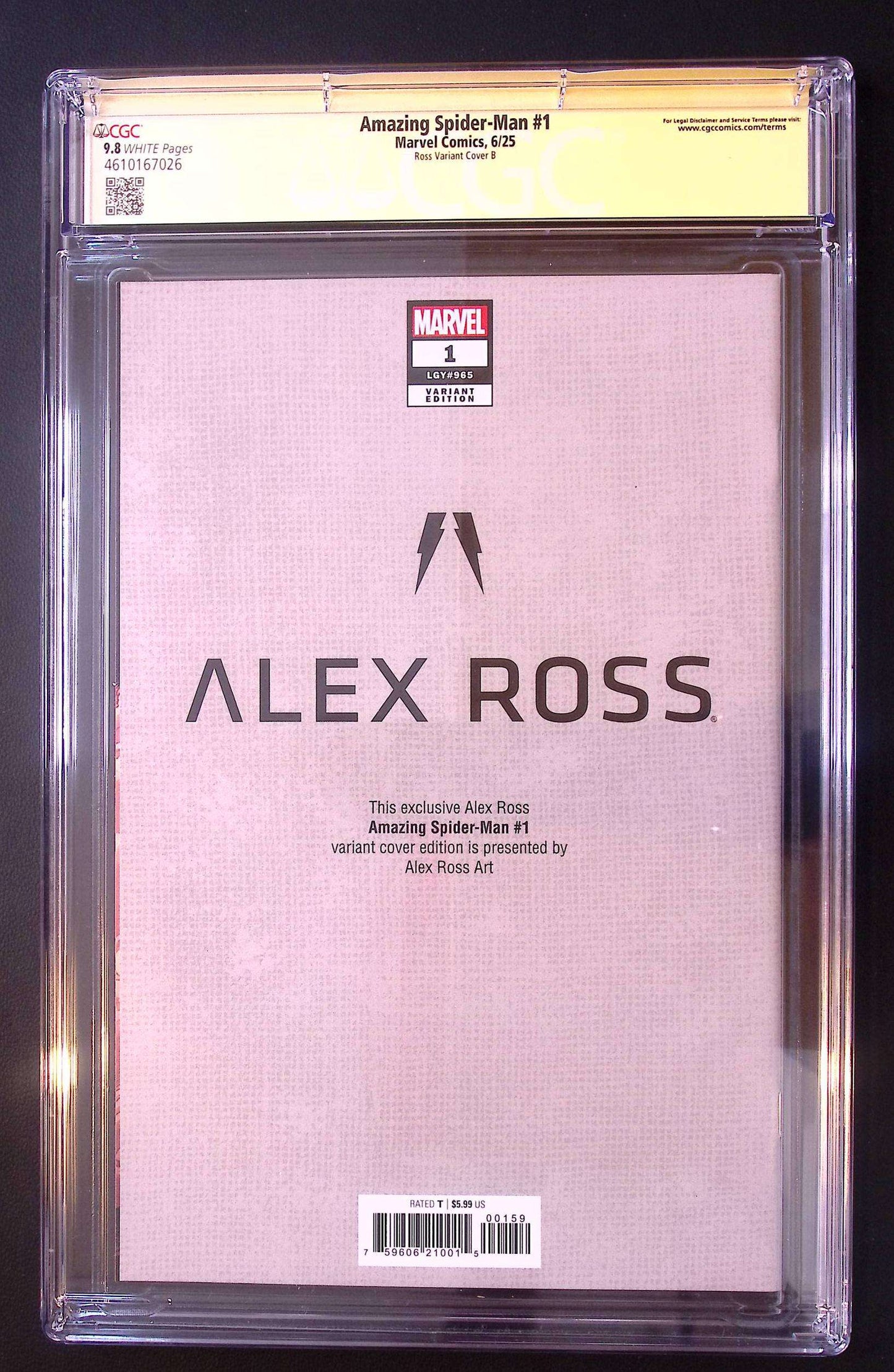 Amazing Spider-Man #1 CGC 9.8 Signature Series – Alex Ross Sinister Six (2025) 280 CGC Signature Series Comic CGC Graded Comics for Sale in the UK Marvel Redsters Comics