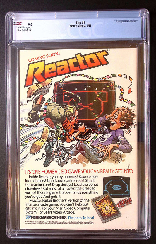 Blip #1 CGC 9.0 Newsstand (1983) – 1st Mario & Donkey Kong in Comics 165 CGC Graded Comic CGC Graded Comics for Sale in the UK Marvel Comics Redsters Comics