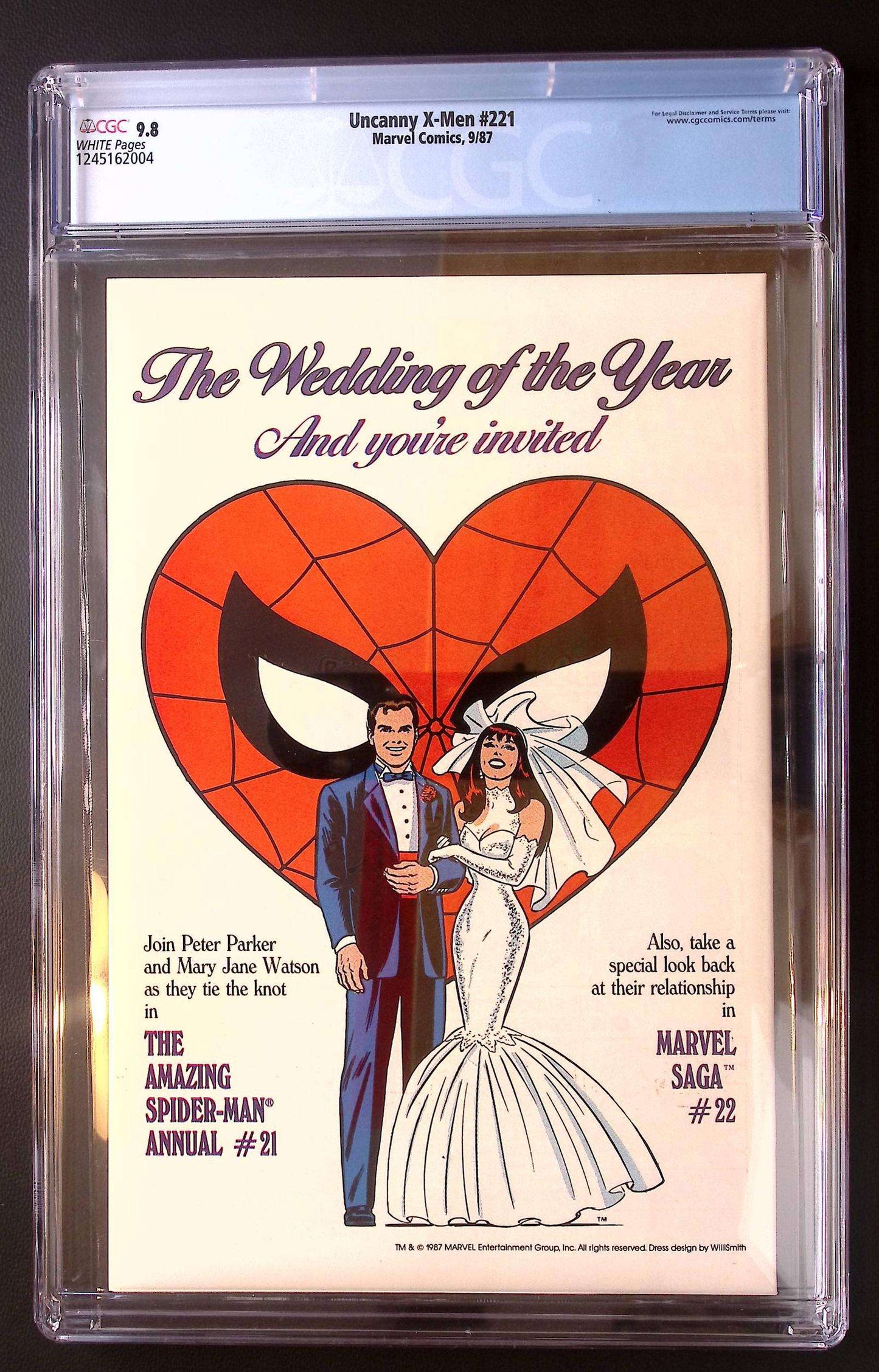 Uncanny X-Men #221 CGC 9.8 – 1st Mister Sinister (1987) 170 CGC Graded Comic CGC Graded Comics for Sale in the UK Marvel Comics Redsters Comics